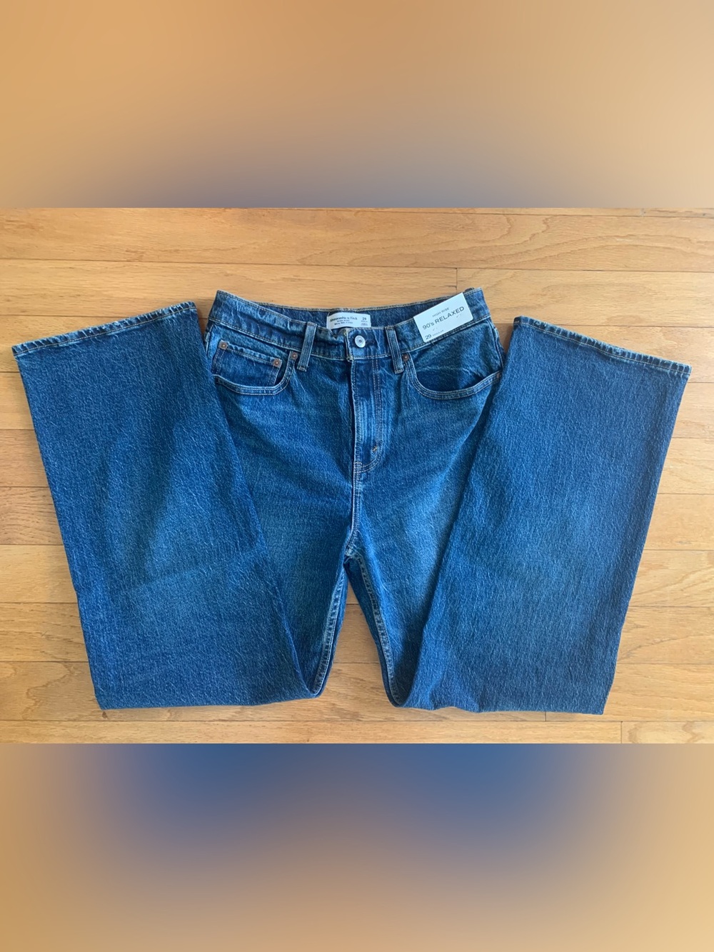 Abercrombie & Fitch High-Rise Women's 90’s Relaxed Jeans - Blue, 29 Regular